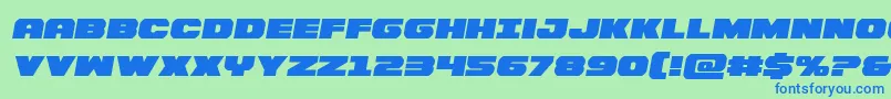 Bummersemital Font – Blue Fonts on Green Background