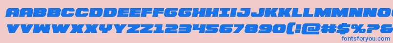Bummersemital-Schriftart – Blaue Schriften auf rosa Hintergrund