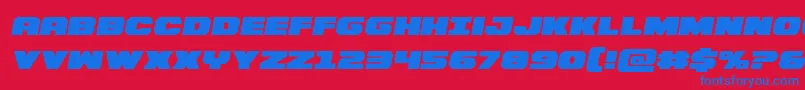 Bummersemital Font – Blue Fonts on Red Background