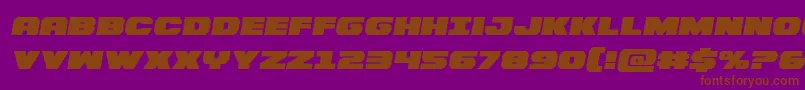 Bummersemital-Schriftart – Braune Schriften auf violettem Hintergrund