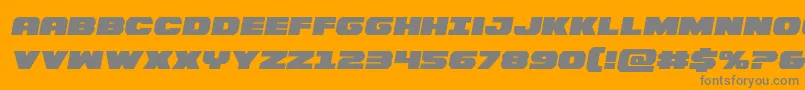 Bummersemital Font – Gray Fonts on Orange Background
