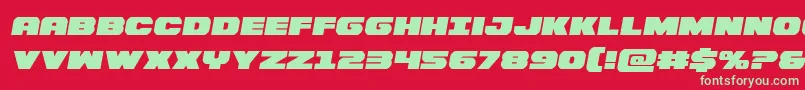 Bummersemital Font – Green Fonts on Red Background