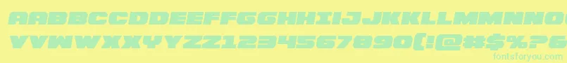 Bummersemital Font – Green Fonts on Yellow Background