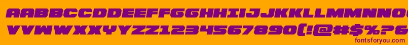 Bummersemital Font – Purple Fonts on Orange Background