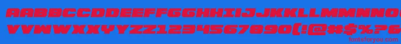 Bummersemital Font – Red Fonts on Blue Background