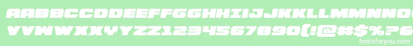 Bummersemital Font – White Fonts on Green Background
