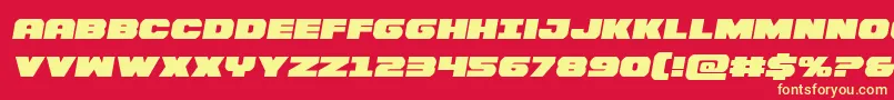Bummersemital Font – Yellow Fonts on Red Background