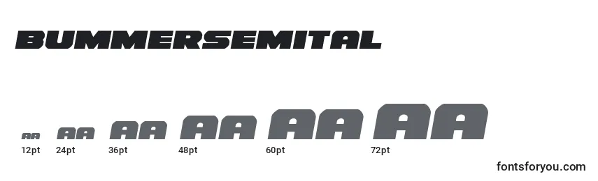 Bummersemital Font Sizes