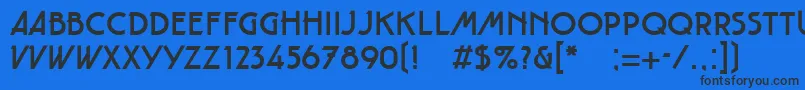 TautLtRegular Font – Black Fonts on Blue Background