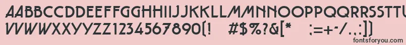 TautLtRegular Font – Black Fonts on Pink Background