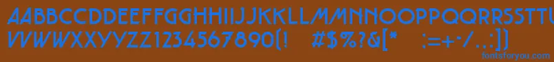 TautLtRegular Font – Blue Fonts on Brown Background