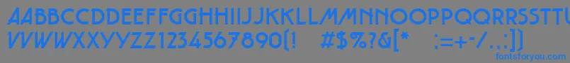 TautLtRegular-Schriftart – Blaue Schriften auf grauem Hintergrund