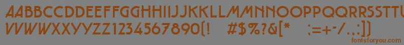 TautLtRegular Font – Brown Fonts on Gray Background