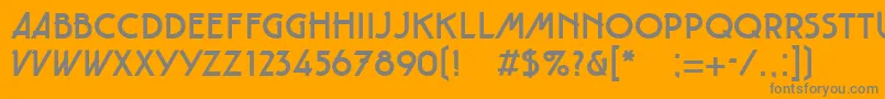 TautLtRegular Font – Gray Fonts on Orange Background
