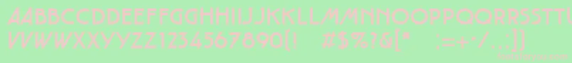 フォントTautLtRegular – 緑の背景にピンクのフォント