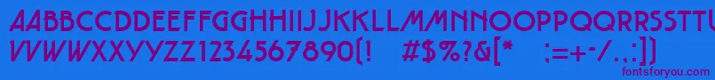 TautLtRegular Font – Purple Fonts on Blue Background