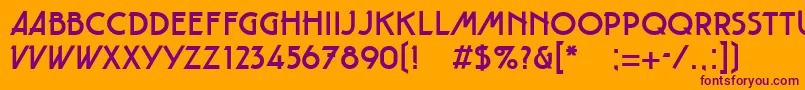 TautLtRegular Font – Purple Fonts on Orange Background