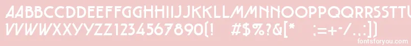 フォントTautLtRegular – ピンクの背景に白い文字