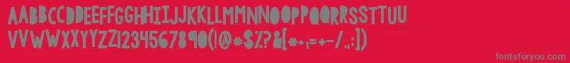 Kgblessyourheart Font – Gray Fonts on Red Background