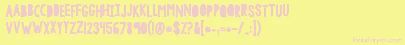 Kgblessyourheart Font – Pink Fonts on Yellow Background