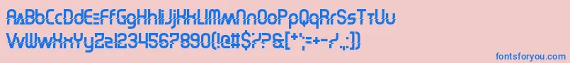 ElectricShocker Font – Blue Fonts on Pink Background