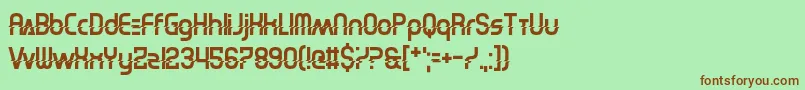 ElectricShocker Font – Brown Fonts on Green Background