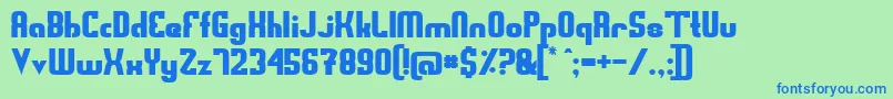 SwedenFunkisRegular Font – Blue Fonts on Green Background