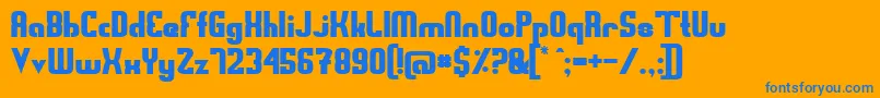 SwedenFunkisRegular Font – Blue Fonts on Orange Background