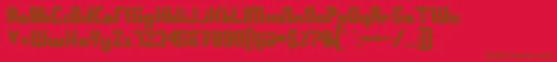 SwedenFunkisRegular Font – Brown Fonts on Red Background