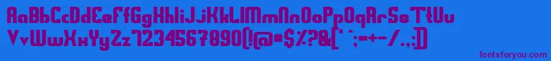 SwedenFunkisRegular Font – Purple Fonts on Blue Background