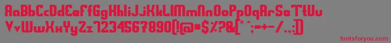 SwedenFunkisRegular Font – Red Fonts on Gray Background