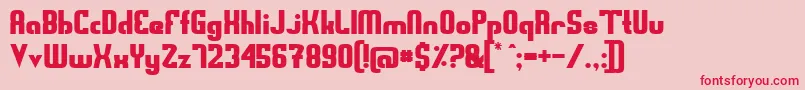 SwedenFunkisRegular Font – Red Fonts on Pink Background