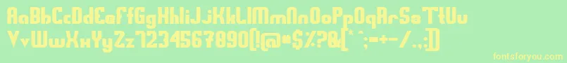 SwedenFunkisRegular Font – Yellow Fonts on Green Background