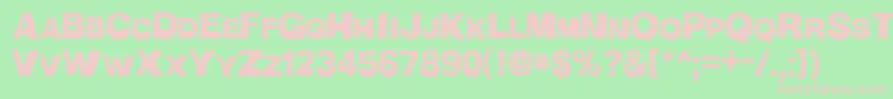 HMan Font – Pink Fonts on Green Background