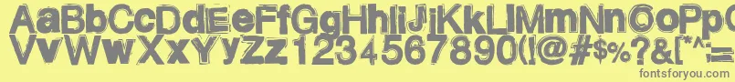 More about KurtBold Font KurtBold Font – Gray Fonts on Yellow Background