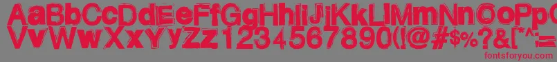 KurtBold Font – Red Fonts on Gray Background