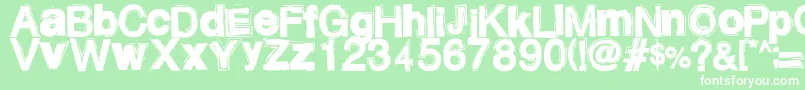 KurtBold Font – White Fonts on Green Background