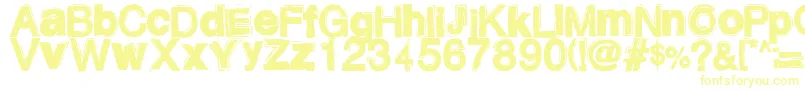 Czcionka KurtBold – żółte czcionki