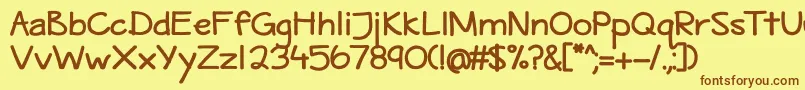 MaritimeTropicalDsBold Font – Brown Fonts on Yellow Background