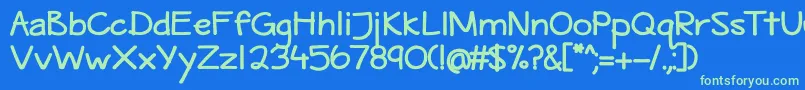 MaritimeTropicalDsBold Font – Green Fonts on Blue Background