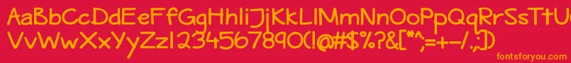 MaritimeTropicalDsBold Font – Orange Fonts on Red Background