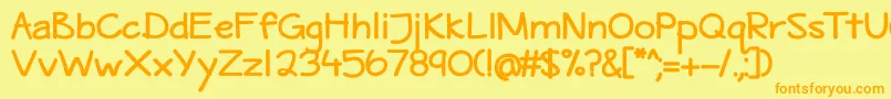 MaritimeTropicalDsBold Font – Orange Fonts on Yellow Background