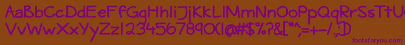 MaritimeTropicalDsBold Font – Purple Fonts on Brown Background