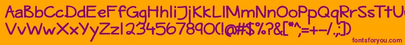 MaritimeTropicalDsBold Font – Purple Fonts on Orange Background