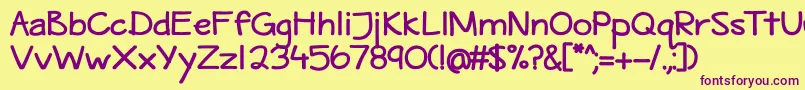 MaritimeTropicalDsBold Font – Purple Fonts on Yellow Background