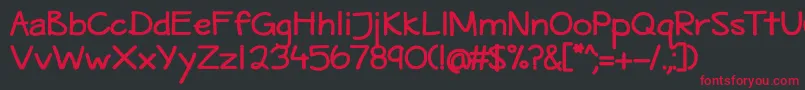 MaritimeTropicalDsBold Font – Red Fonts on Black Background