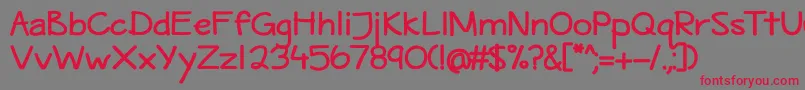 MaritimeTropicalDsBold Font – Red Fonts on Gray Background