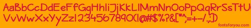 MaritimeTropicalDsBold Font – Red Fonts on Orange Background