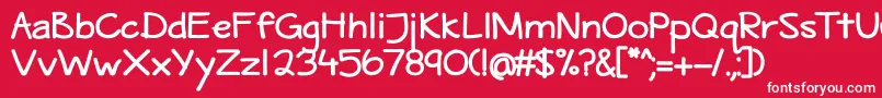 MaritimeTropicalDsBold Font – White Fonts on Red Background