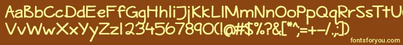 MaritimeTropicalDsBold Font – Yellow Fonts on Brown Background